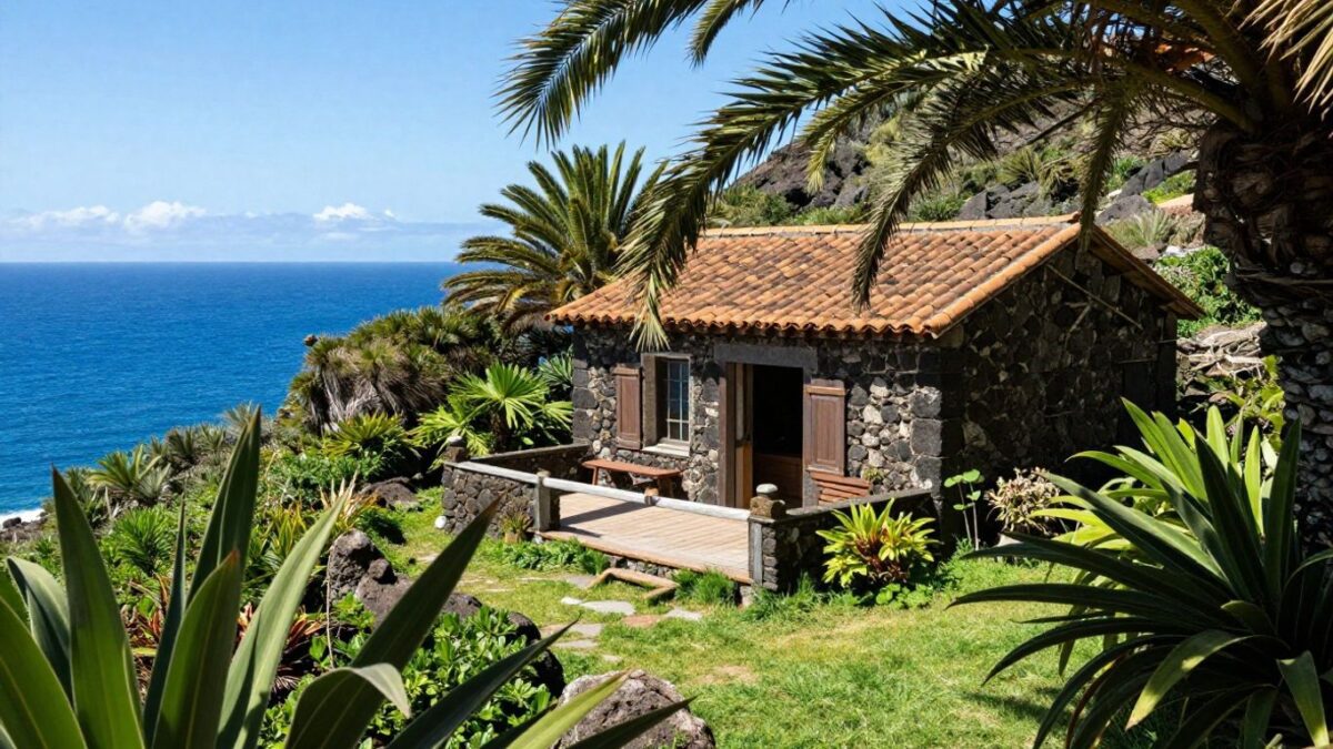 Versteckte Hütte auf La Gomera mit Meerblick