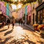 Buntes belgisches Viertel in Köln mit Cafés und Boutiquen