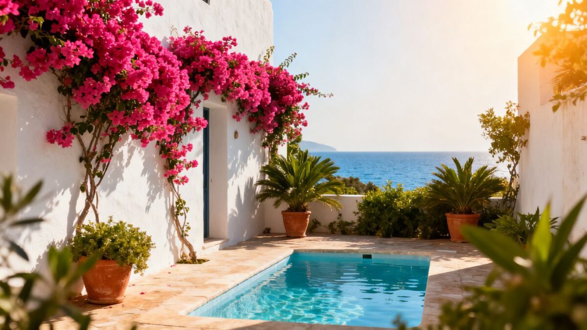 Charmantes kleines Hotel auf Sardinien mit Pool und Meerblick.
